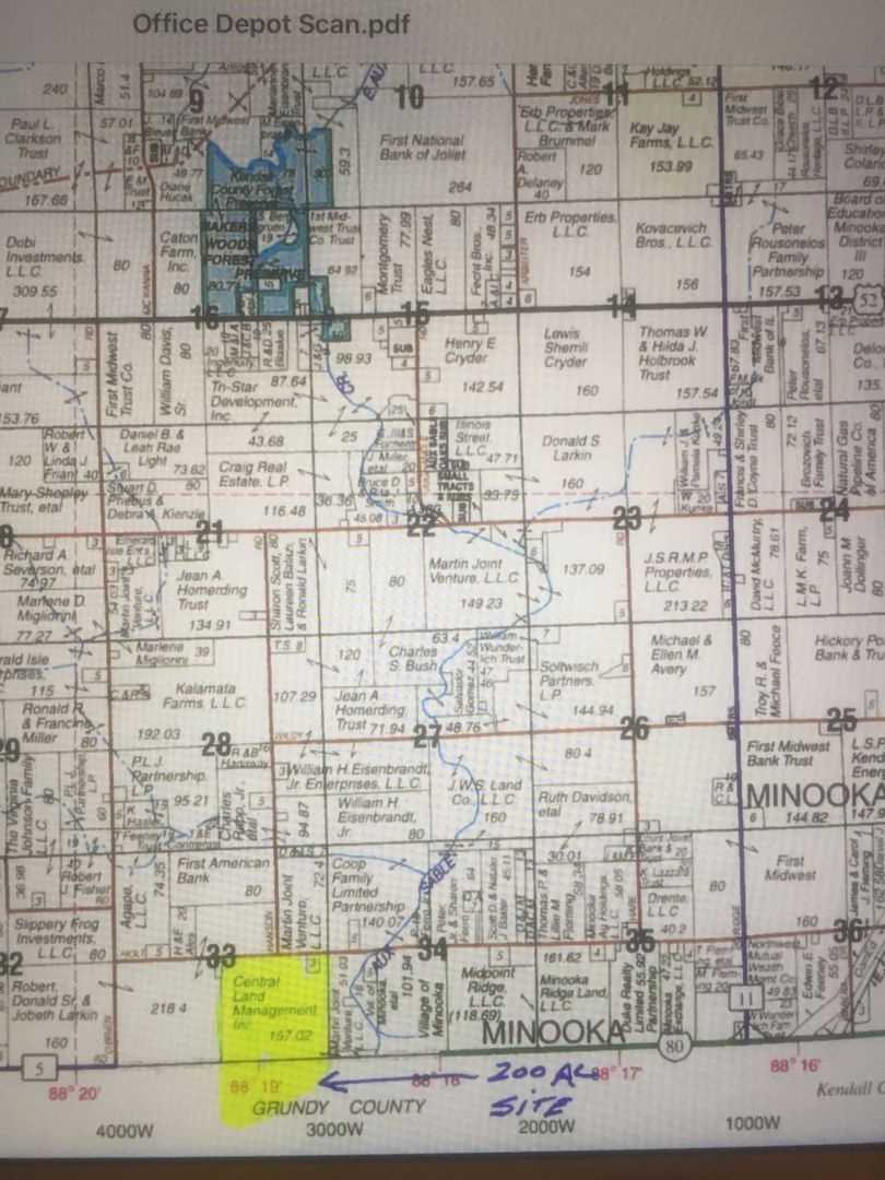 194 acres W Holt Road, Minooka, IL 60447
